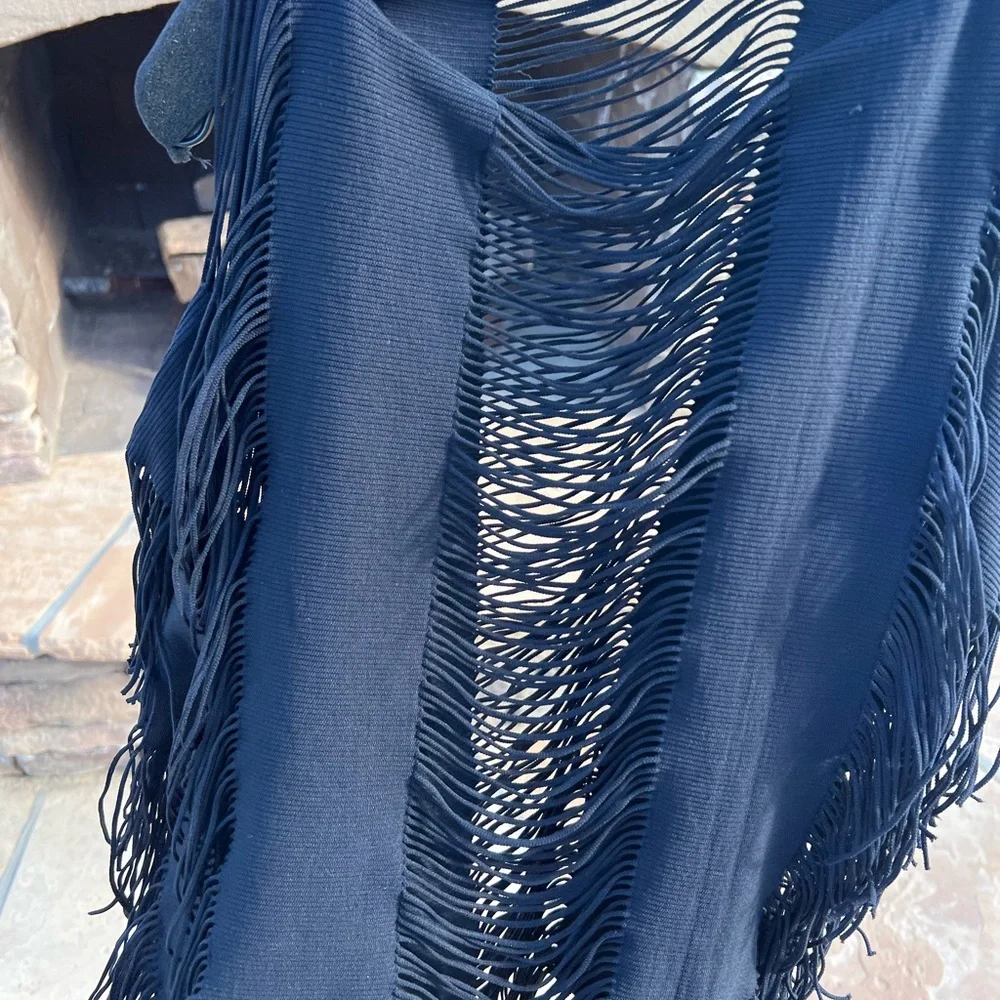 PilyQ Haute Summer black Poncho bathing suit cover up one size - Picture 13 of 15